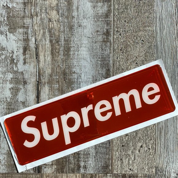 Supreme Plastic Box Logo Sticker // Red - Picture 1 of 3